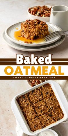 Out of healthy breakfast ideas? This Baked Oatmeal is delicious, nutritious, and super satisfying! The oats are soft, creamy, and chewy. It also makes a great make-ahead breakfast recipe! Baked Oatmeal Recipes Breakfast Greek Yogurt, Egg White Baked Oatmeal, Winter Baked Oatmeal, Breakfast Casserole Make Ahead Healthy Baked Oatmeal, Easy Baked Oatmeal, Sally’s Baked Oatmeal, Baked Oatmeal Recipe, Healthy Oatmeal Recipes, Perfect Healthy Breakfast