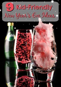 two wine glasses with pink sugar in them and the words 20 tips para hacer una fiesta