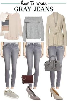 Brunch Outfits Fall, Grey Jeans Outfit, Comfy Jeans Outfit, Sunday Brunch Outfit, Brunch Outfit Winter, Gray Jeans, Grey Outfit, Clothing Stores