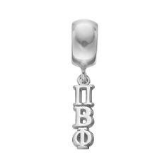 Show the world you're a proud member of Pi Beta Phi when you add this sterling silver sorority charm to your favorite charm bracelet. Comes in a gift box.CHARM DETAILS Length: .62 in. Metal: sterling silver Size: One Size. Color: Grey. Gender: female. Age Group: adult. Silver Personalized Sorority Jewelry, Personalized Silver Sorority Jewelry, Pi Phi, Pi Beta Phi, Art Logo, Sorority, Bead Charms, Gender Female, Age Group