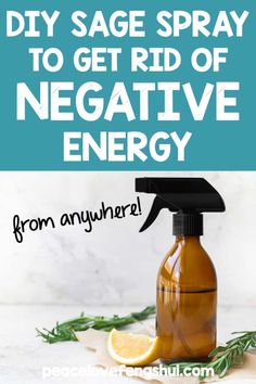 Aura Cleansing Spray, Get Rid Of Negative Energy, Clearing Spray, Rid Of Negative Energy, Essential Oil Spray Recipes, Negative Energy Cleanse, Sage Spray, Sage Tea, Smudge Spray