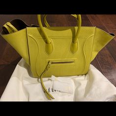 Loved It But Never Used It. Brand New, Never Worn, Excellent Condition. I’m Ok With A Trade Too - Hit Me Up. Comes With Dust Bag And Tags. Luxury Yellow Tote Bag, Luxury Yellow Shopping Bag, Designer Yellow Bags For Everyday Use, Luxury Yellow Shoulder Bag For Shopping, Designer Yellow Leather Bags, Celine Micro Luggage, Celine Mini Luggage, Celine Belt Bag, Trapeze Bag