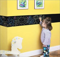 Colored Chalkboard Paint, Deco Originale, Room Deco, Chalkboard Paint, Salou, Toy Rooms, Kid Spaces