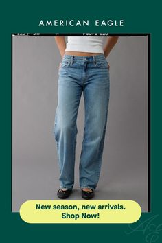 Rigid in the front. Stretchy in the back. Magic all over with innovative 50/50 construction./Comfort Stretch Waistband for an extra dose of comfy!/Light wash White Jeans Men, Athletic Fit Jeans, Dream Jeans, Graphic Tee Dress, Jean Trends, Curvy Jeans, Loose Jeans, Medium Wash Jeans, Women Denim Jeans