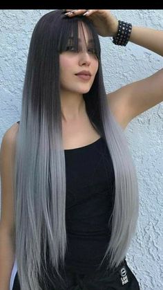 Dark Ombre Hair, Dark Ombre, Blond Ombre, Ombre Hair Blonde, Silver Hair Color, Ombré Hair, Grey Ombre, Winter Hair Color