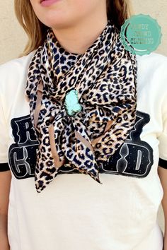 Turquoise Scarf, Classy Cowgirl, Leopard Scarf, Western Chic, Cowgirl Outfits, Cowgirl Style