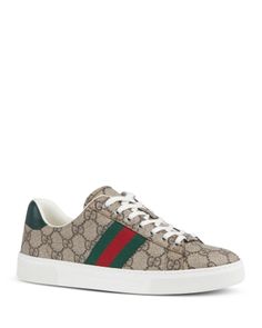 Gucci Women's Ace Low Top Lace Up Sneakers Gucci Women Sneakers, Gucci Luxury Lace-up Sneakers, Luxury Gucci Sneakers, Luxury Gucci Sneakers With Embroidered Logo, Gucci Women, Buy Gucci, Brown Sneakers, Lace Up Sneakers, Women Sneakers