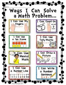 a poster that says ways i can solve a math problem with pictures and words on it