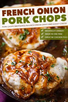 one pan french onion smothered pork chops are an easy weeknight dinner