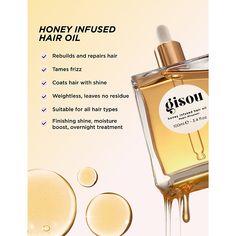 Find GISOU Honey Infused Hair Oil 20ml 20ml on Editorialist. Gisou Honey Infused hair oilApplication: apply a few drops to the palm, warm between your hands and brush through hair with the fingertipsSkin type: suitable for all hair typesCruelty-freeFree from: parabens, sulfates and phthalates20mlFor hygiene reasons, this product cannot be exchanged or refunded, unless faulty. Honey Infused Hair Oil, Infused Hair Oil, Honey Hair, Hair Repair, K Beauty, The Palm, Hair Oil, Hair Care, Honey