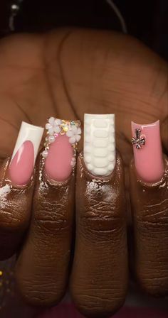 Relationships Are Hard, White Acrylic Nails