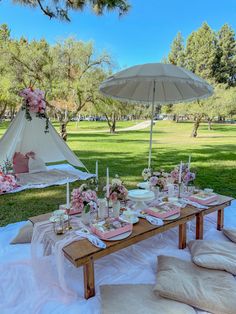 Pop-up picnic idea for a beautiful tea party Boujee Dinner Party, Bday Brunch