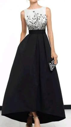 Black And White Gown, Wedding Guest Formal, Evening Dresses Online, Dresses Formal Elegant, Cheap Evening Dresses, Formal Evening Dress, Evening Gowns Elegant, White Gowns