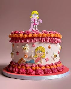 Lizzie Mcguire, Cute Birthday Cakes, Girlie Style, Pink Cake, Vintage Cake, 90s Kids, Buttercream Cake, Buttercream Frosting