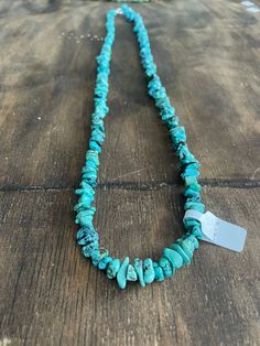 28in Stabilized Turquoise Necklace Turquoise Necklace, Turquoise