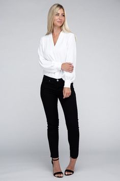 Elevate your wardrobe with our Woven Airflow V-Neck Long Sleeve Top, a versatile piece that effortlessly combines style and comfort. This top features a flattering V-neckline that adds a touch of sophistication to your look. The ruched shoulder detail adds a hint of texture and elevates the overall design. Made from breathable woven fabric, it ensures comfort throughout the day while keeping you looking chic. *Color may vary slightly due to monitor resolutionMade in VietnamModel is wearing a sma Wardrobe Color, Garment Labels, Fall Outfits Women, Sheer Fabrics, Fast Fashion, Long Sleeve Top, Clothing Items, Woven Fabric, Fall Outfits