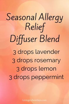 Seasonal Allergy Relief, Essential Oils Allergies, Asthma Relief, Essential Oil Combinations, Doterra Essential Oils Recipes, Essential Oil Diffuser Blends Recipes, Young Living Essential Oils Recipes, Essential Oil Remedy, Essential Oils Guide