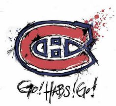 an image of a hockey logo with the word go habs ice written on it