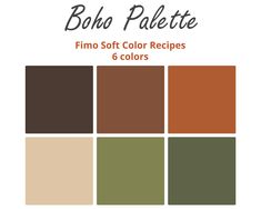 the color scheme for boni palete is shown in four different shades, including brown and