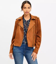 Faux Suede Moto Jacket Faux Suede Jacket Outfit, Suede Jacket Outfit, Fall Jackets Outfit, Faux Suede Moto Jacket, Suede Moto Jacket, Faux Suede Jacket, Petite Jacket, Suede Jacket, Fall Wardrobe