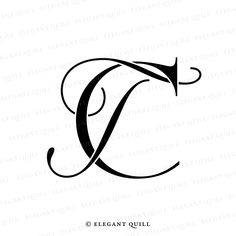 the letter c is made up of two letters and has an elegant font that can be used