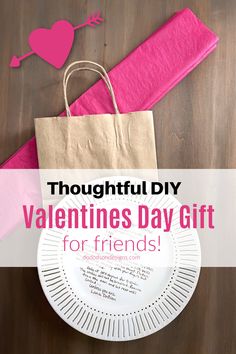 DIY Valentines Gift Idea for BFF Recipe Plate, Valentines Day Gifts For Friends, Easy Gift Idea, Diy Valentines Day, Sharpie Pens, Diy Recipe, Never Forget You, Diy Beauty Recipes, Love Mom