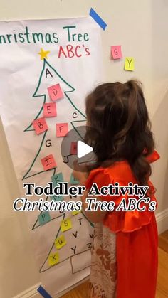 Brittany l Toddler Learning Activities 😊 on Instagram: "✨ This is exactly how I work on letter recognition with my toddler! ✨🎄  Looking for a fun and easy way to teach the ABCs this holiday season? This Christmas tree letter-matching activity helps: 🎄 Build letter recognition 🎄 Strengthen fine motor skills 🎄 Encourage problem-solving  It’s a simple setup but packed with so many learning benefits! Your little one will have fun while building confidence with their alphabet.  Try it out and let me know how it goes! 💚 What’s your favorite way to teach letters?  #toddlerlearning #toddlers #toddlersofinstagram #christmas #christmastree #letterrecognition #abc #holiday #holidayactivities #christmasfun #educational #learn #learningthroughplay #kids #preschool #preschoolteacher #teacher #sant Christmas Activities For Toddlers, Letter Matching Activities, Simple Setup, Building Confidence, Teaching Letters, Letter Matching, Kid Craft, Alphabet Preschool, Matching Activity