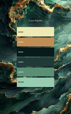 the color palette is green and gold