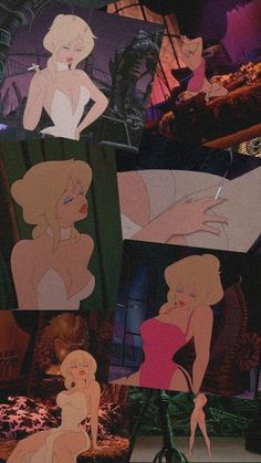 the animated characters are all different colors and sizes, but they appear to be nude