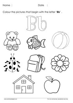 the letter b worksheet for preschool