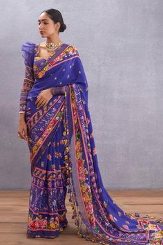 Shop for Torani Purple Crepe Silk Jamuni Mahnoor Saree for Women Online at Aza Fashions Indian Mythology, Purple Saree, Saree For Women, Traditional Indian Outfits, Indian Textiles, Purple Fabric, Amethyst Purple, Printed Sarees, Sarees Online