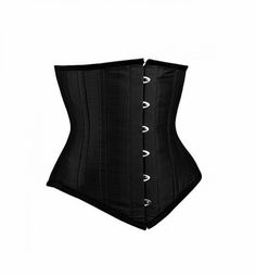 Women Black Satin Gothic Waist Cincher Shapewear LONG Underbust Corset Costume #corsets #burlesque #sexycorset #waistcincher #steelbonedcorset #tightlacing #handmade #busiter #bustier #corsetonline Authentic Corsets, Burlesque Corset, Black Satin Fabric, Corset Costumes, Black Corset Top, Plus Size Corset, Lace Tights, Waist Training Corset, Underbust Corset