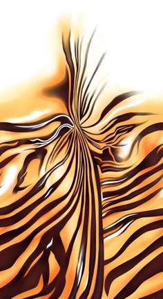 an orange and brown abstract background with wavy lines