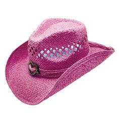 The Peter Grimm Cupid Pink Women's Hat is a beach drifter cowgirl hat made from 100% Moroccan straw. This is a stunning and unique western style drifter hat in an eye-catching pink. Features a whimsical heart on the band making it perfect for the hippie chick at her free spirited summertime concerts. You'll be the most noticeable cowgirl in town. Perfect for the rodeo, a trip to Nashville or a country music concert. A shipping charge of $12.00 covers the special packaging and freight to ensure s Adjustable Pink Straw Sun Hat, Adjustable Pink Straw Hat, Pink Curved Brim Hat For Ranch, Pink Wide Brim Hat For Rodeo, Pink Brimmed Hat For Rodeo, Pink Western Hat For Ranch, Pink Straw Fedora Hat, Western Pink Hat With Curved Brim, Pink Fedora Straw Hat