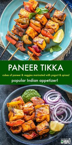 Easy Recipe Vegetarian, Easy Indian Appetizers, Grilled Paneer, Tandoori Paneer, Tikka Recipe, Indian Appetizers, Vegetarian Indian, Recipes Paleo