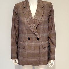 Beautiful Plaid Pattern Double Breast Blazer From H&M. Nwot, Never Worned And In Excellent Condition H&m Jackets, Plaid Pattern, Blazer Suit, Double Breasted, Suit Jacket, H&m, Jackets & Coats, Jackets For Women, Plaid