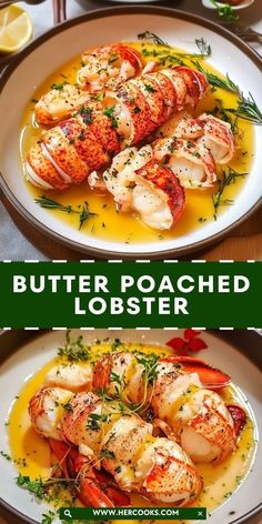 Celebrate the season with Butter Poached Lobster. This rich and buttery dish makes a stunning addition to any holiday table, offering a luxurious and flavorful experience that’s perfect for Christmas. Lobster Christmas Dinner, Butter Poached Lobster Tail, Butter Poached Lobster, Seafood Dinners, Poached Lobster, Classic Appetizers, Lobster Recipes, Seafood Dinner