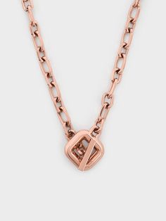 Let this necklace complete any outfit with a bold touch. Made with gold-tone stainless steel, this piece features interlocking chain links with a square toggle clasp right at the centre as its pendant. There is a subtle play on proportions, as well as pleasing symmetry. The toggle clasp feature also makes this so easy to put on and take off. Chain Links, Charles Keith, Rose Gold Necklace, Toggle Clasp, Chain Link Necklace, Link Necklace, Trending Shoes, Chain Link, Jewelry Accessories