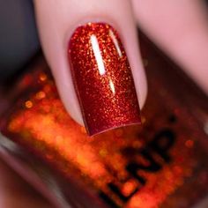 ILNP Penny - Red Copper Shimmer Nail Polish, #AD, ##Polish, #ADVERTISEMENT, #Nail, #Shimmer, #Copper Orange Nail Polish, Orange Nail, Shimmer Nail Polish, Nagellack Trends, Cute Nails For Fall, Nail Shimmer, Lady Fingers, Thanksgiving Nails, Fall Nail Art