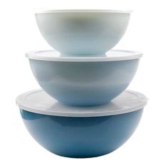 three bowls stacked on top of each other