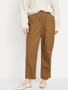 High-Waisted Pulla Utility Pants | Old Navy Stones Throw, Utility Pockets, Utility Pants, Back Patch, Comfy Casual, Petite Size, Old Navy, Elastic Waist, Everyday Wear