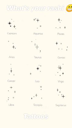 the zodiac signs and their meanings are shown in this graphic style, with an emoticive