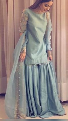 Gharara Designs, Sharara Designs, Shadi Dresses, Pakistani Formal Dresses, Nikkah Dress, Pakistani Wedding Outfits, Pakistani Fancy Dresses, Pakistani Dresses Casual, Pakistani Fashion Party Wear