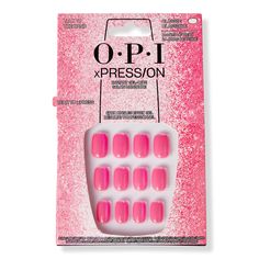 Talk to the Hand xPRESS/On Summer Collection Press On Nails - OPI | Ulta Beauty Opi Press On Nails, Natural Nail Tips, How To Remove Glue, Talk To The Hand, Nail Effects, Cotton Swab, Nail Kit, Ulta Beauty, Glue On Nails