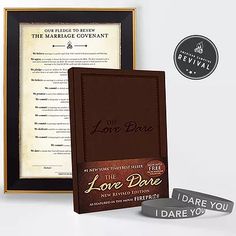 the marriage certificate is next to a framed photo