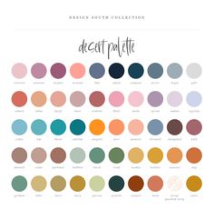 the desert palette is shown with different colors