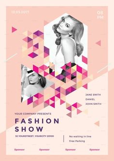 The 1st Fashion Show Flyer Template Free Design Sample (2021 Fashion Show Flyer Ideas by Two Package): fashion show poster template free, free fashion flyer template, fashion show flyer template PSD. Flyers Ideas, Business Invitation