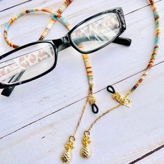 Reading glasses chain Eyeglasses strap Fashionable Elastic Etsy