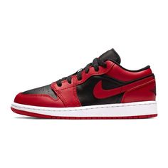 Jordan 1 Low Reverse Bred, Chicago Bulls Team, Air Jordan 1 Mid Gs, Red Jordans, Jordan 1 High, Air Jordan 1 Low, Jordan 1 Low, Grade School, Air Jordan 1 Mid