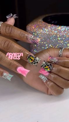 Exotic Nails Instagram, Junk Duck Nails, Duck Tips, Teal Acrylic Nails, Boujee Nails, Nail Board, Acrylic Toe Nails, Weak Nails